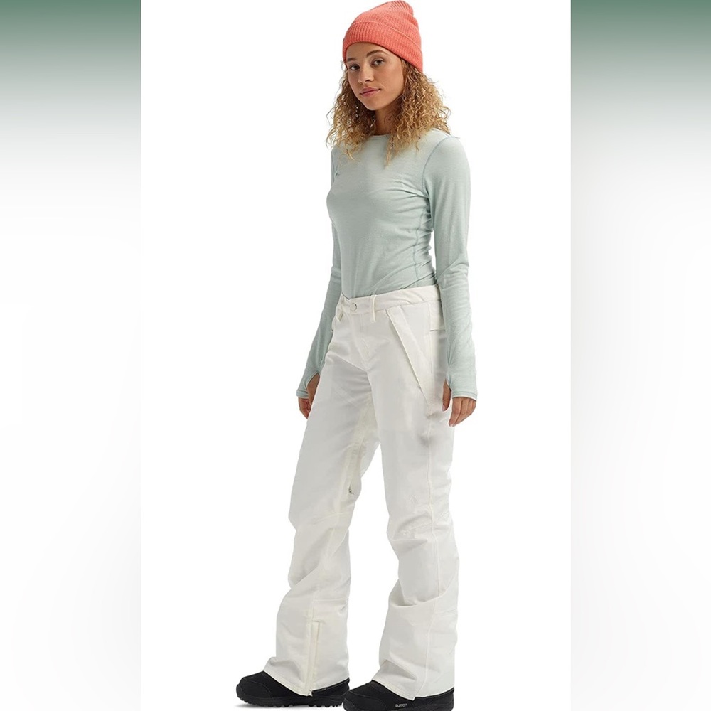 NWOT Burton Society Snowboard Pants, white in x-small